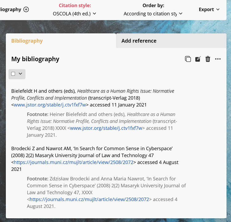 New Citation Style OSCOLA 4th Ed Grafiati